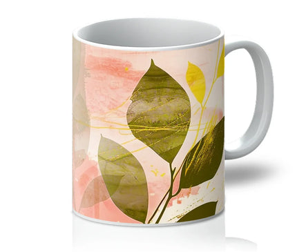 Peach Golden Leafy Escape 06 Mug - D'Sare