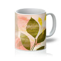 Peach Golden Leafy Escape 06 Mug by Prodigi