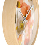 Poppy Echoes Golden Peach Escape Wall Clock - D'Sare