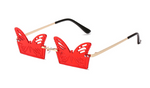 Butterfly Rimless Heart Sunglasses Women Luxury Unique Snowflake Sun Glasses For Female Trend Frameless Eyeglasses Woman