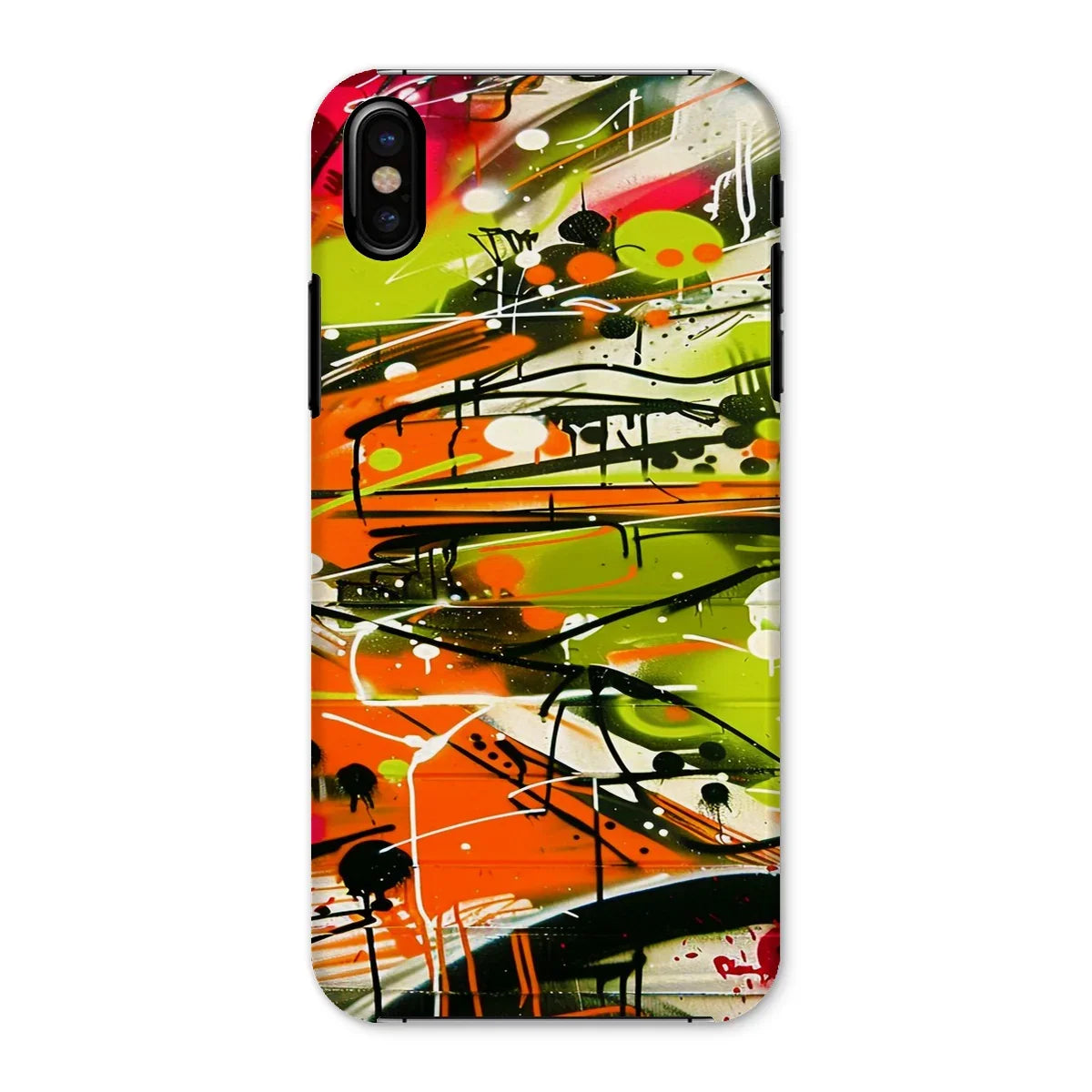 Neon Splatter Symphony: Urban Graffiti Art Snap Phone Case - D'Sare