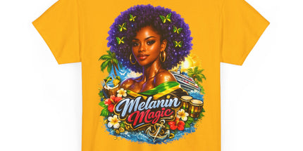 Melanin Magic Jamaica Portrait T-Shirt — Afrocentric Floral Tee