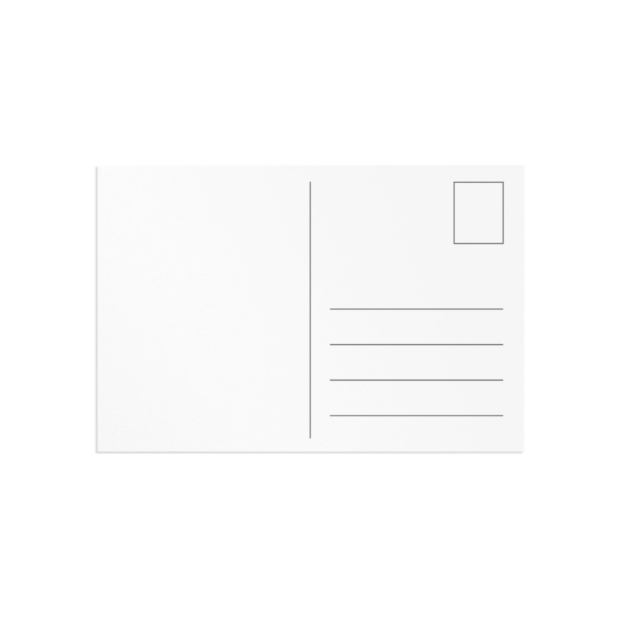 Fine Art Postcards — Echos of Duality: Golden Pink Reflection Classic Postcard by Printify