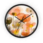 Poppy Echoes Golden Peach Escape Wall Clock - D'Sare