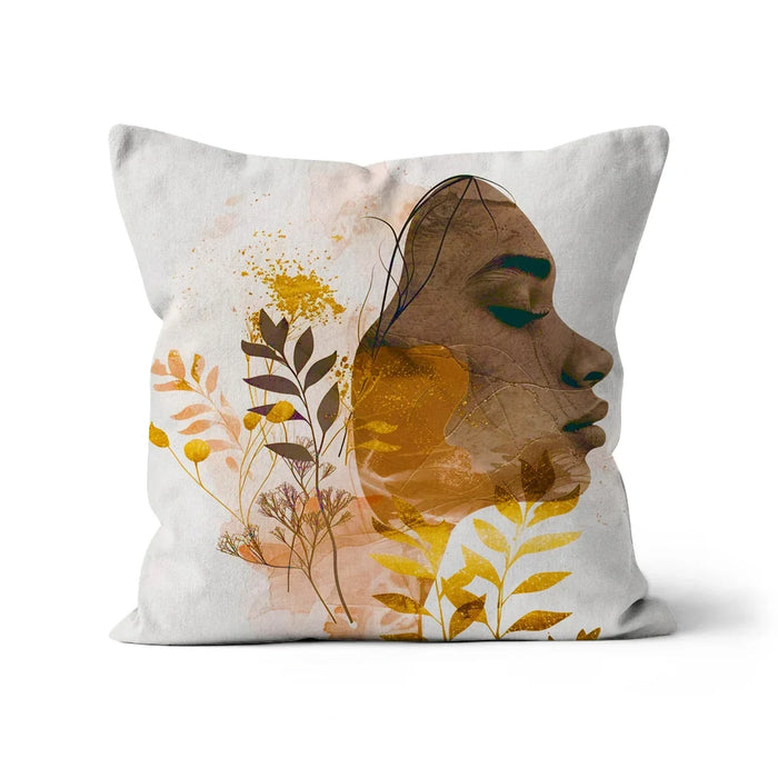 Golden Harmony Silhouette 06 Cushion