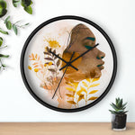 Golden Harmony Silhouette Art Print Wall Clock - D'Sare