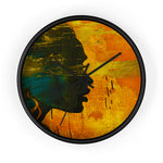 Golden Afrocentric Silhouette Wall Clock - D'Sare