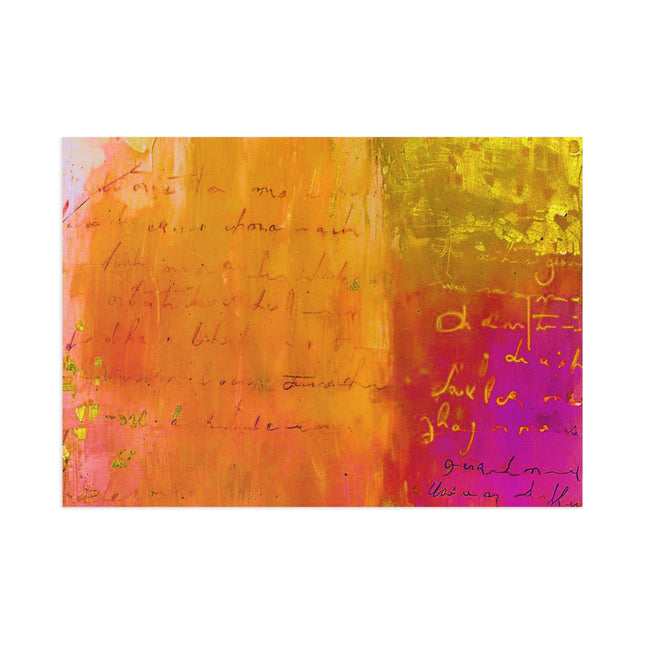 Fine Art Postcards — Warm Amber Serenade Eclectic Art Set