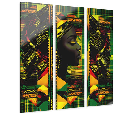 African Fabric of Life: Regal Empress Essence Acrylic Eclectic Wall Art - D'Sare