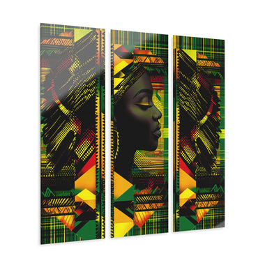 African Fabric of Life: Regal Empress Essence Acrylic Eclectic Wall Art - D'Sare