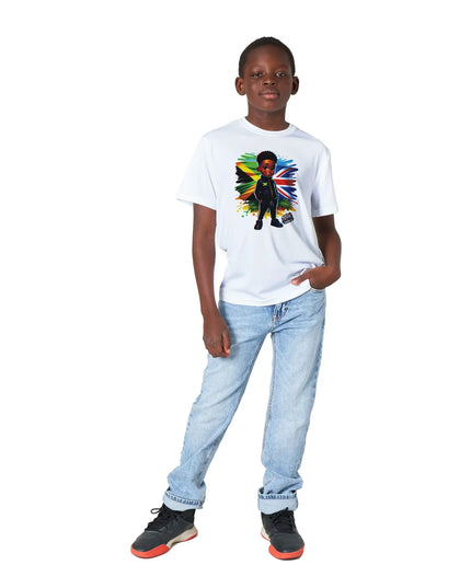 Jamaica & Great Britain Cultural Day Harmony: Performance Kids Crewneck T-shirt by D'Sare