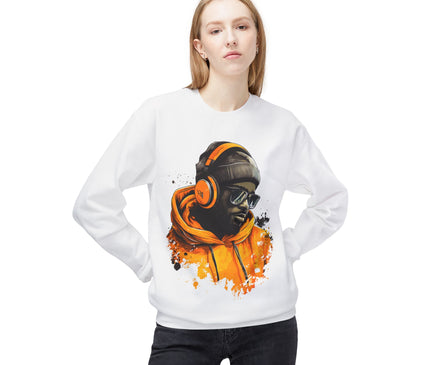 Headphone DJ Crewneck Sweatshirt — Urban Streetwear Graphic Pullover