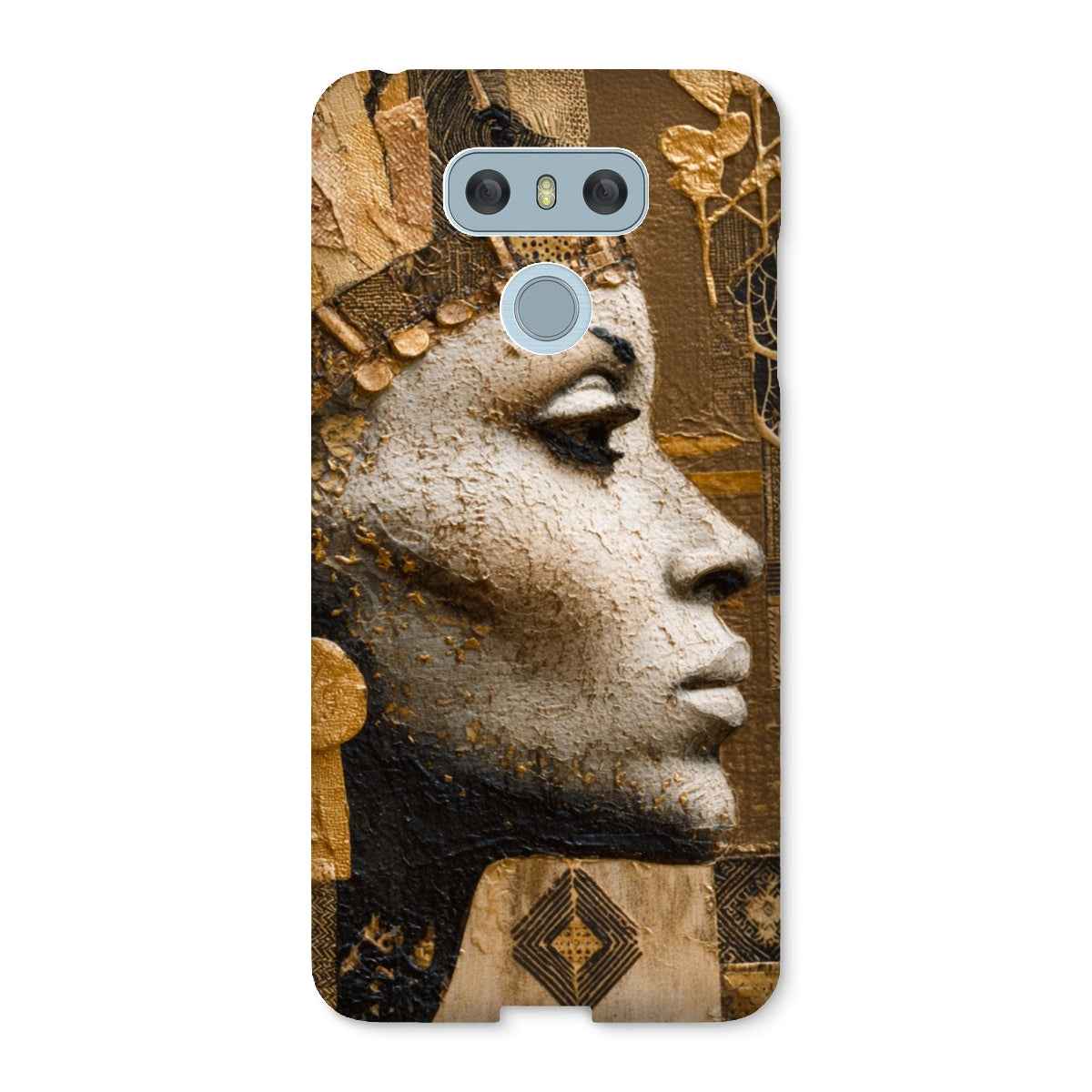 Afrocentric Golden Empress Snap On Phone Case Slim Fit Shatterproof