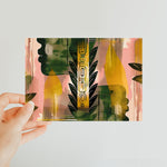 Echos of Duality Golden Pink Reflection Classic Postcard