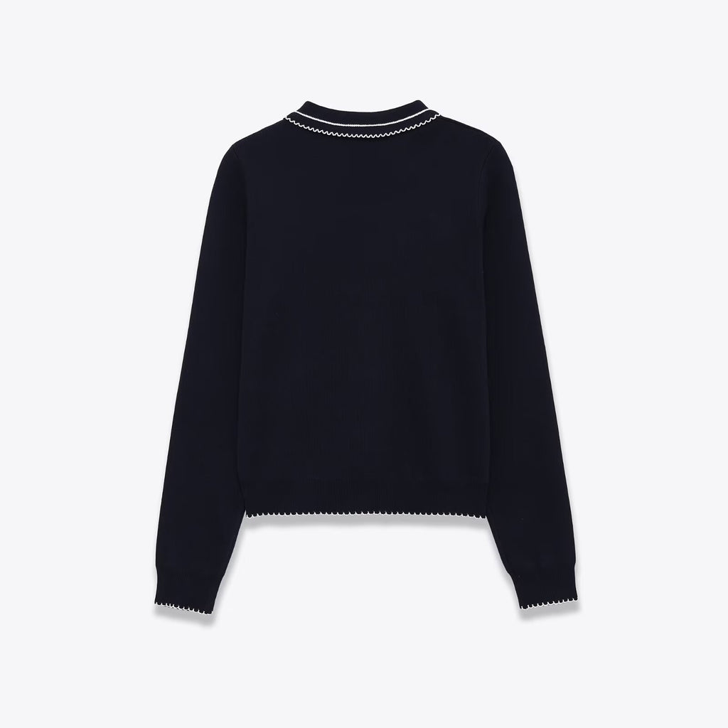 Color blocking stitching long sleeved knitted fabric by eprolo