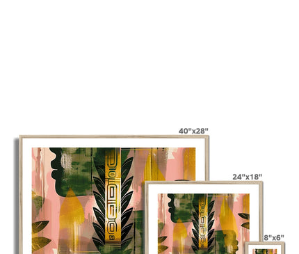 Echos of Duality Golden Pink Reflection Framed & Mounted Print