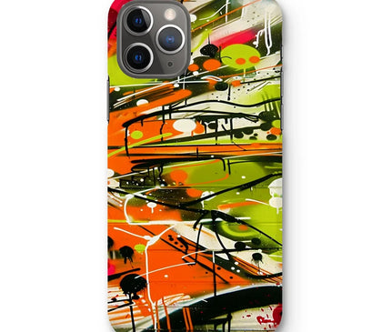 Neon Splatter Symphony: Urban Graffiti Art Snap Phone Case - D'Sare