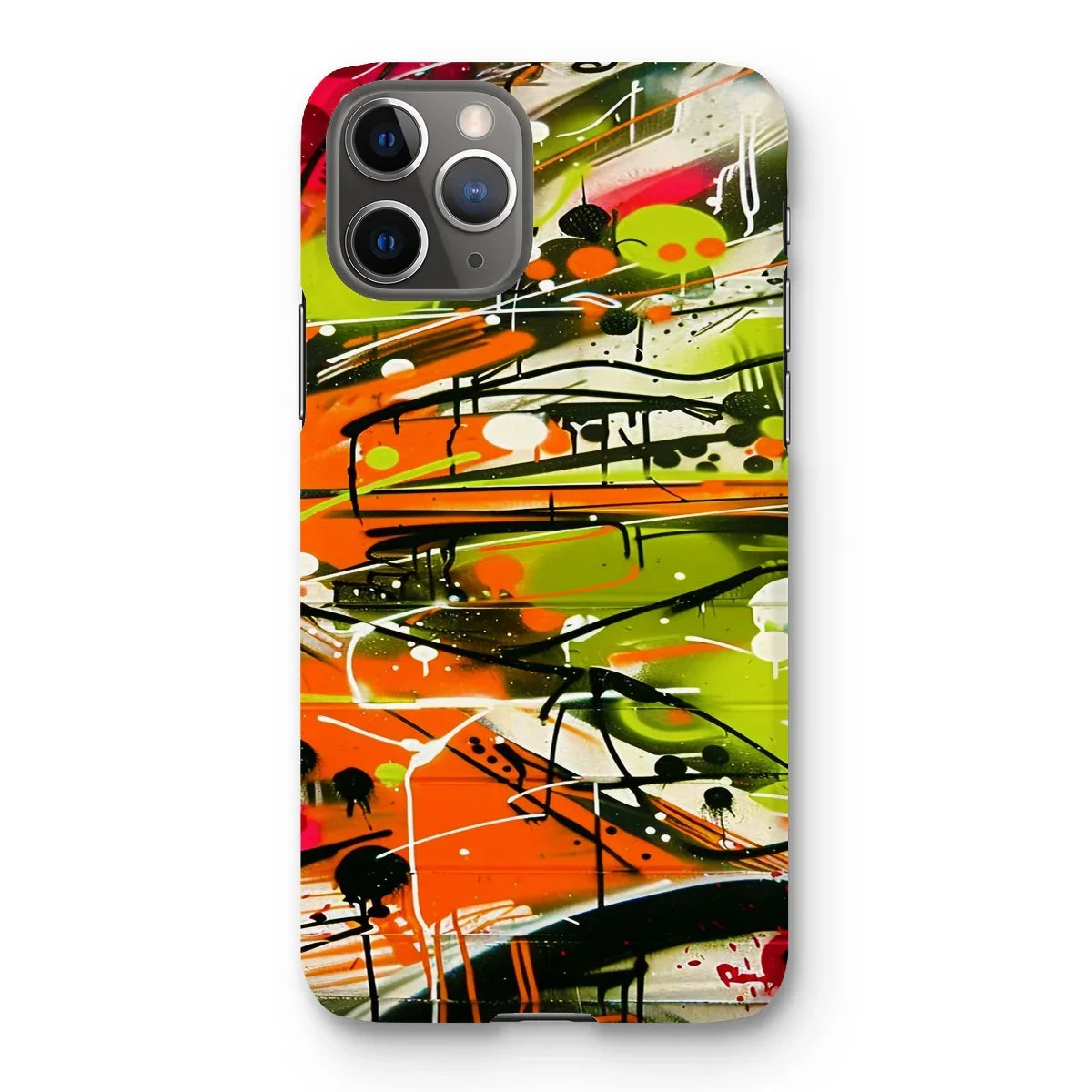 Neon Splatter Symphony: Urban Graffiti Art Snap Phone Case - D'Sare