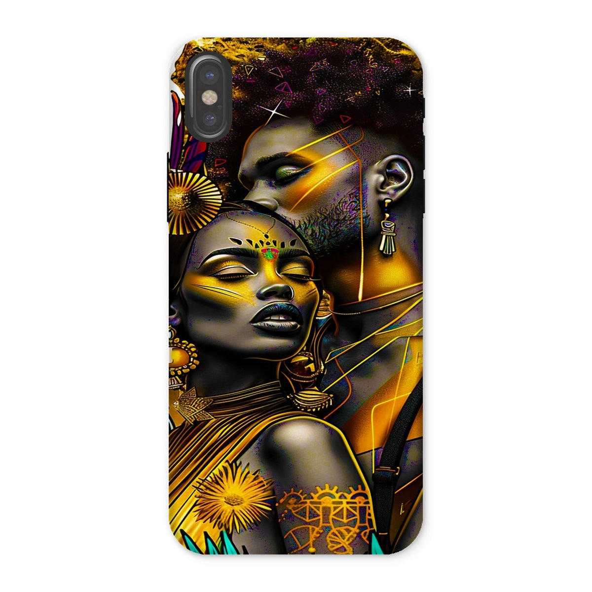 Golden Embrace Majestic Love Waterfall Tough Phone Case - D'Sare