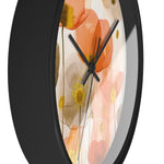 Poppy Echoes Golden Peach Escape Wall Clock - D'Sare