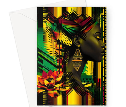 African Print Empress  Greeting Card - D'Sare