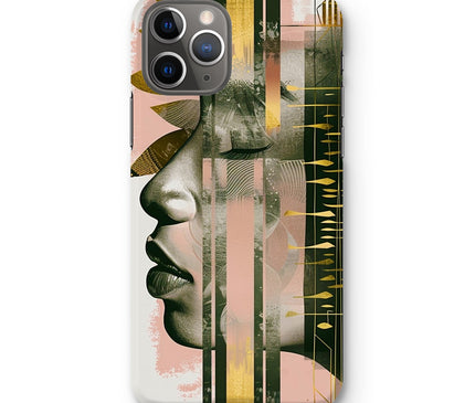 Peach and Gold Abstract Snap Phone Case