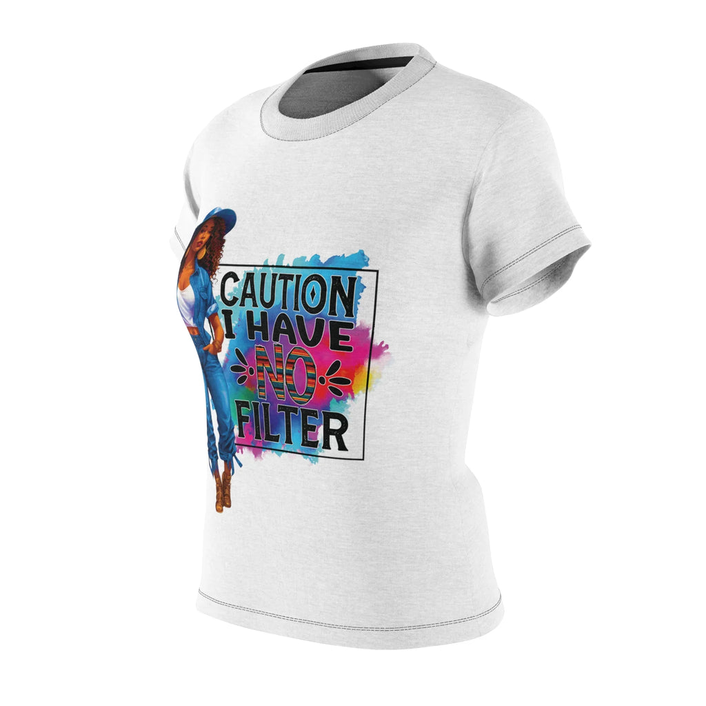 Empowering Black Woman Gift - Caution I Have No Filter Women's Tee, Perfect Present For Her, Bold Statement Casual Top - D'Sare