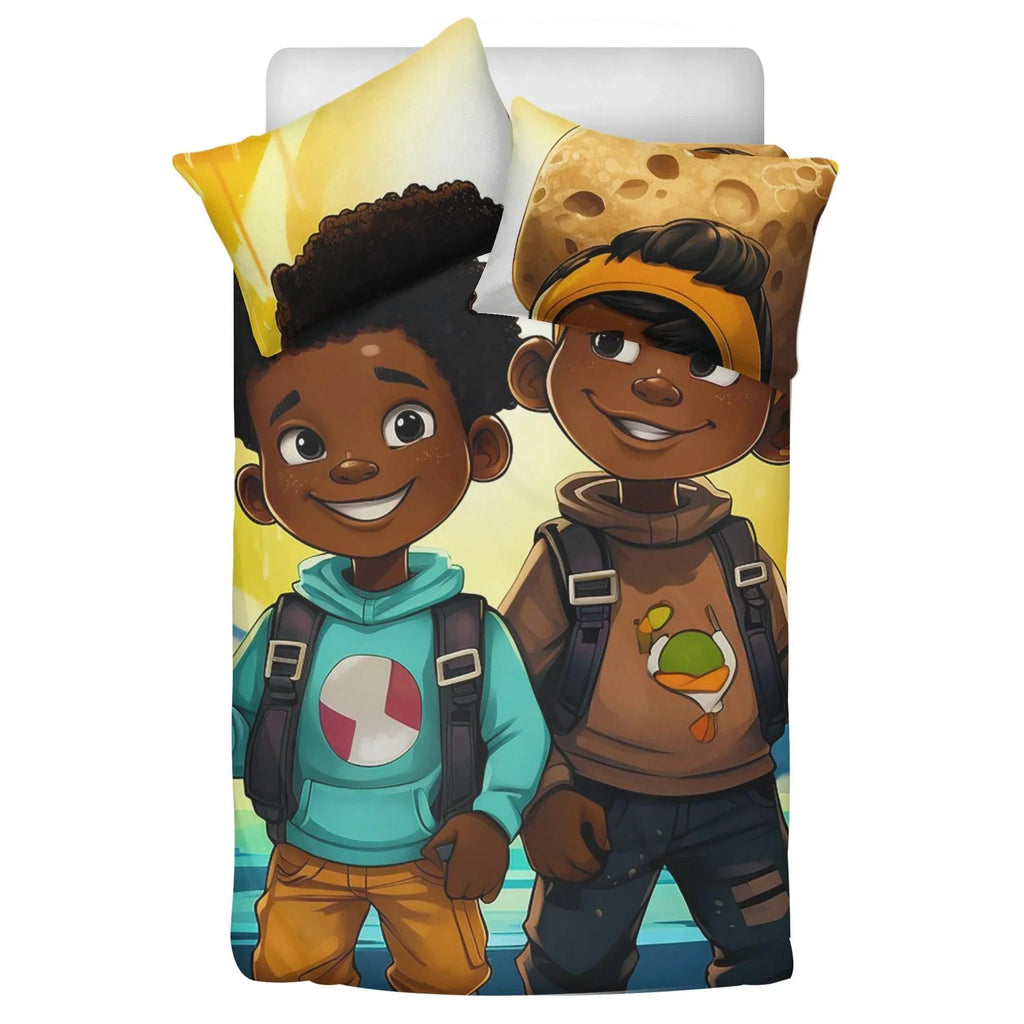 MelanatedMe Boys Cookie Dream Brothers 3 Pcs Beddings - D'Sare 
