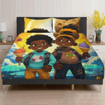 MelanatedMe Boys Cookie Dream Brothers 3 Pcs Beddings - D'Sare 