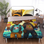 MelanatedMe Boys Cookie Dream Brothers 3 Pcs Beddings - D'Sare 