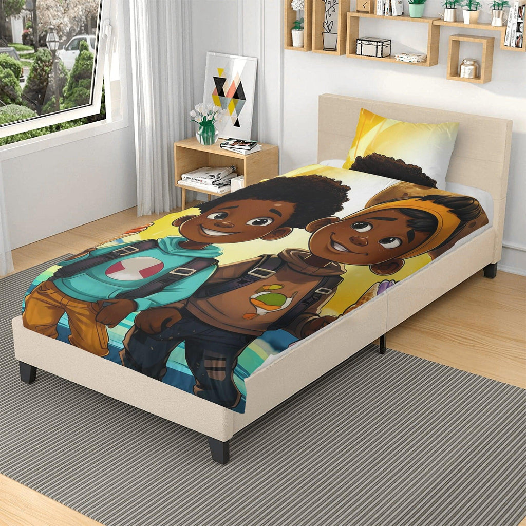 MelanatedMe Boys Cookie Dream Brothers 3 Pcs Beddings - D'Sare 