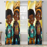 MelanatedMe Boys Cookie Dream Brothers Home Curtain 132X213 CM - D'Sare 