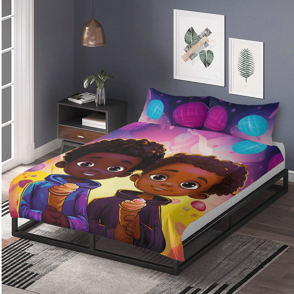 MelanatedMe Best Friend Adventure3 Pcs Beddings - D'Sare 