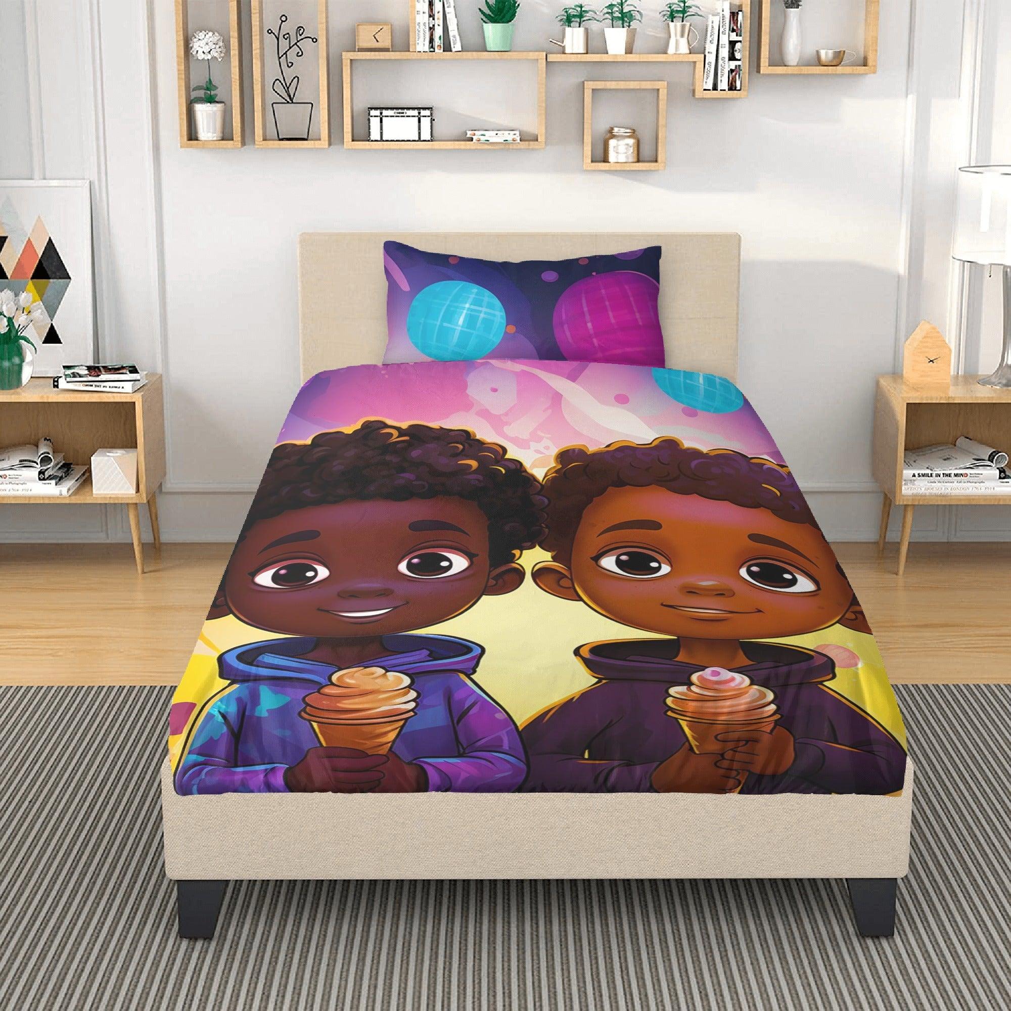 MelanatedMe Best Friend Adventure3 Pcs Beddings - D'Sare 