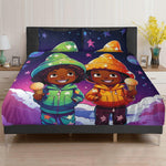 MelanatedMe Twin Snow Dream Girl and Boy 3 Pcs Beddings - D'Sare 