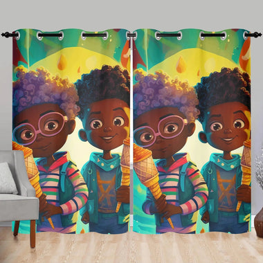 MelenatedME Children Brotherly Love Home Curtain 132X213 CM - D'Sare 