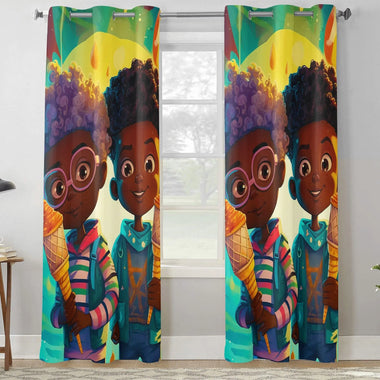 MelenatedME Children Brotherly Love Home Curtain 132X213 CM - D'Sare 