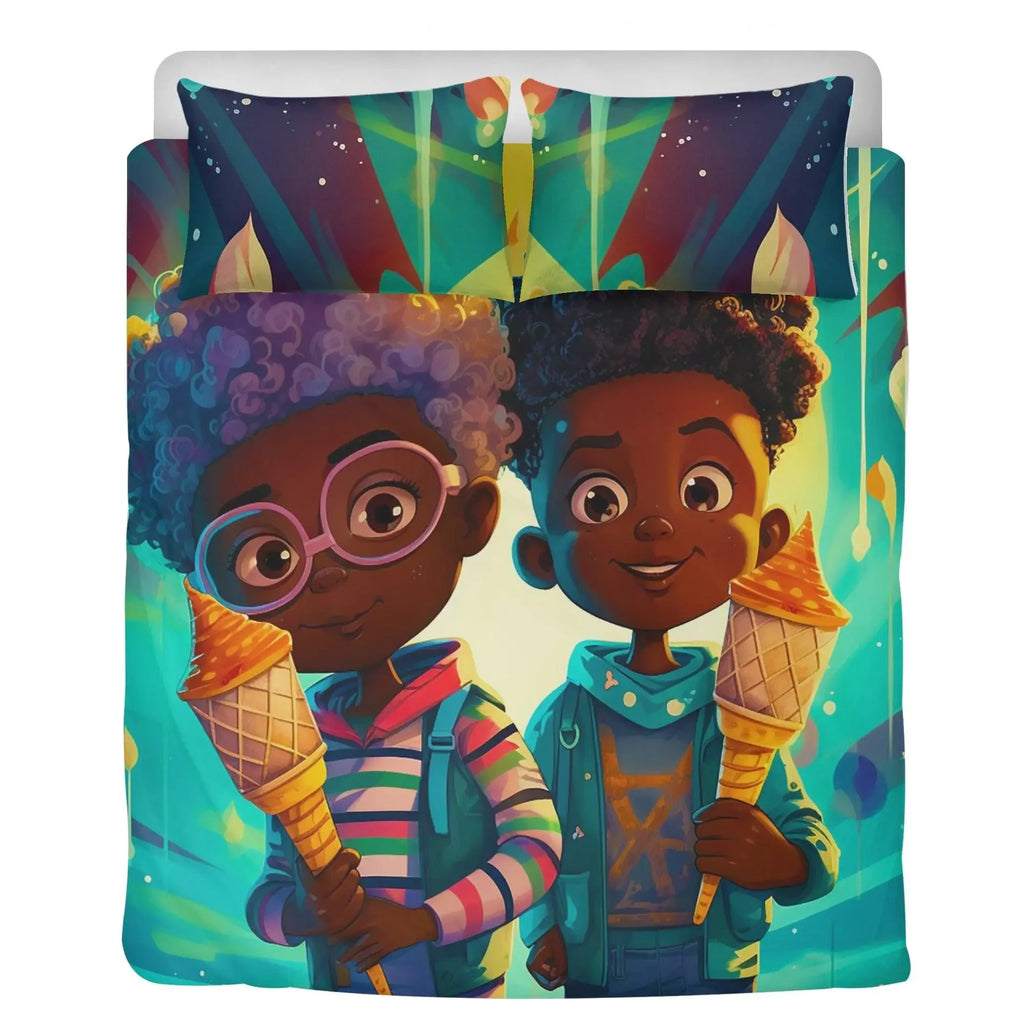 MelanatedMe Best Friends 3 Pcs Beddings - D'Sare 