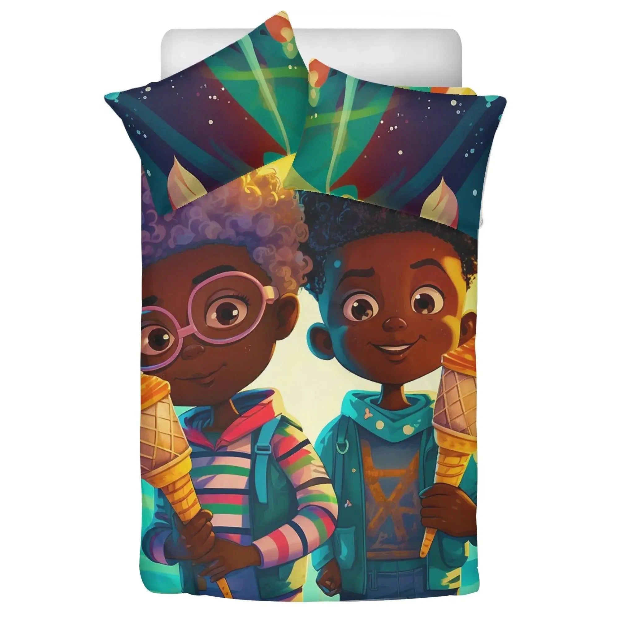 MelanatedMe Best Friends 3 Pcs Beddings - D'Sare 