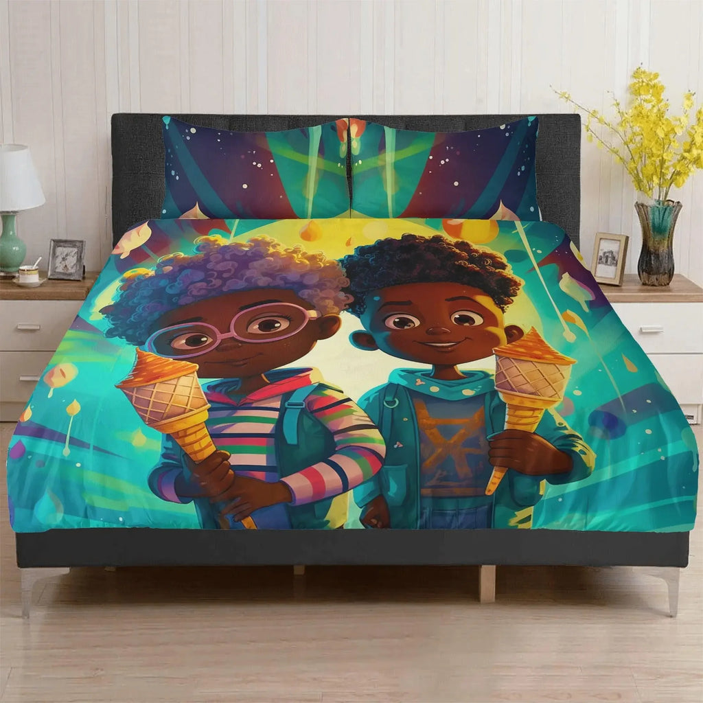 MelanatedMe Best Friends 3 Pcs Beddings - D'Sare 