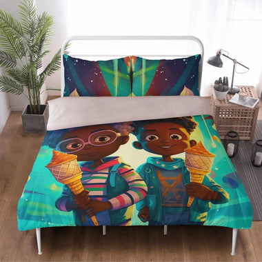 MelanatedMe Best Friends 3 Pcs Beddings - D'Sare 