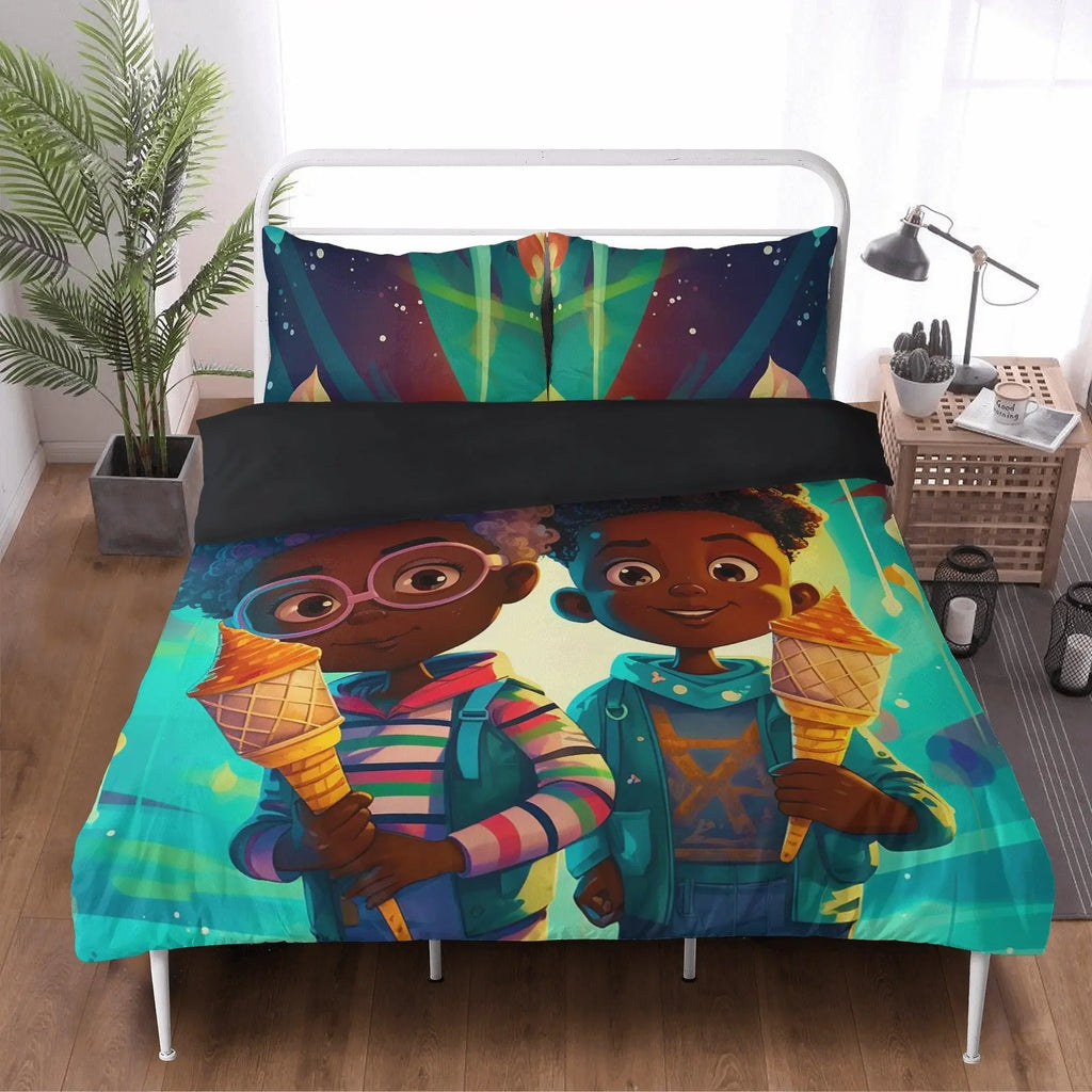 MelanatedMe Best Friends 3 Pcs Beddings - D'Sare 