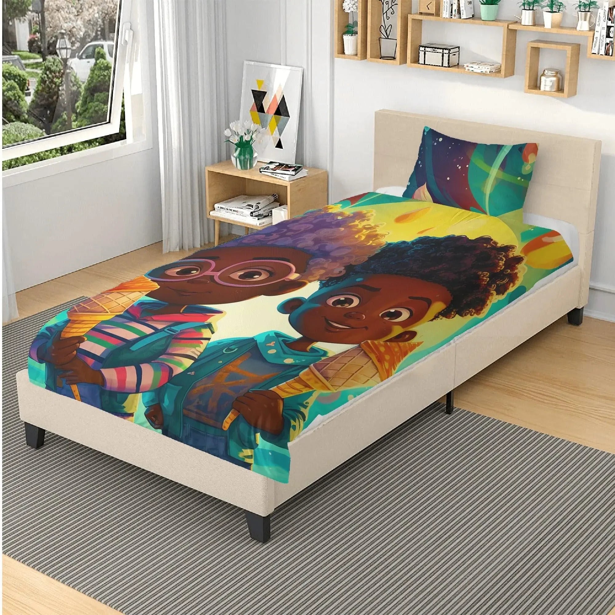 MelanatedMe Best Friends 3 Pcs Beddings - D'Sare 