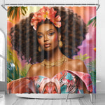 Black Caribbean Empress Shower Curtain - D'Sare 