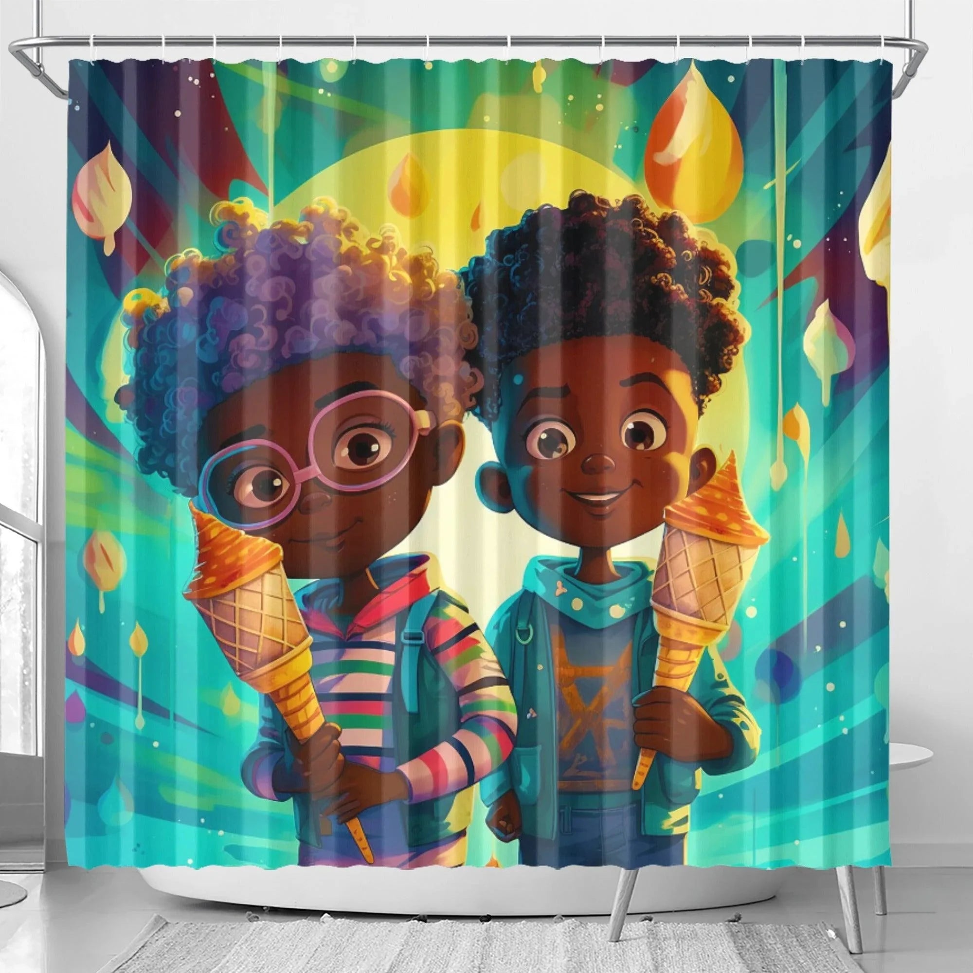 MelanatedMe By DSare Best Friends Shower Curtain - D'Sare 