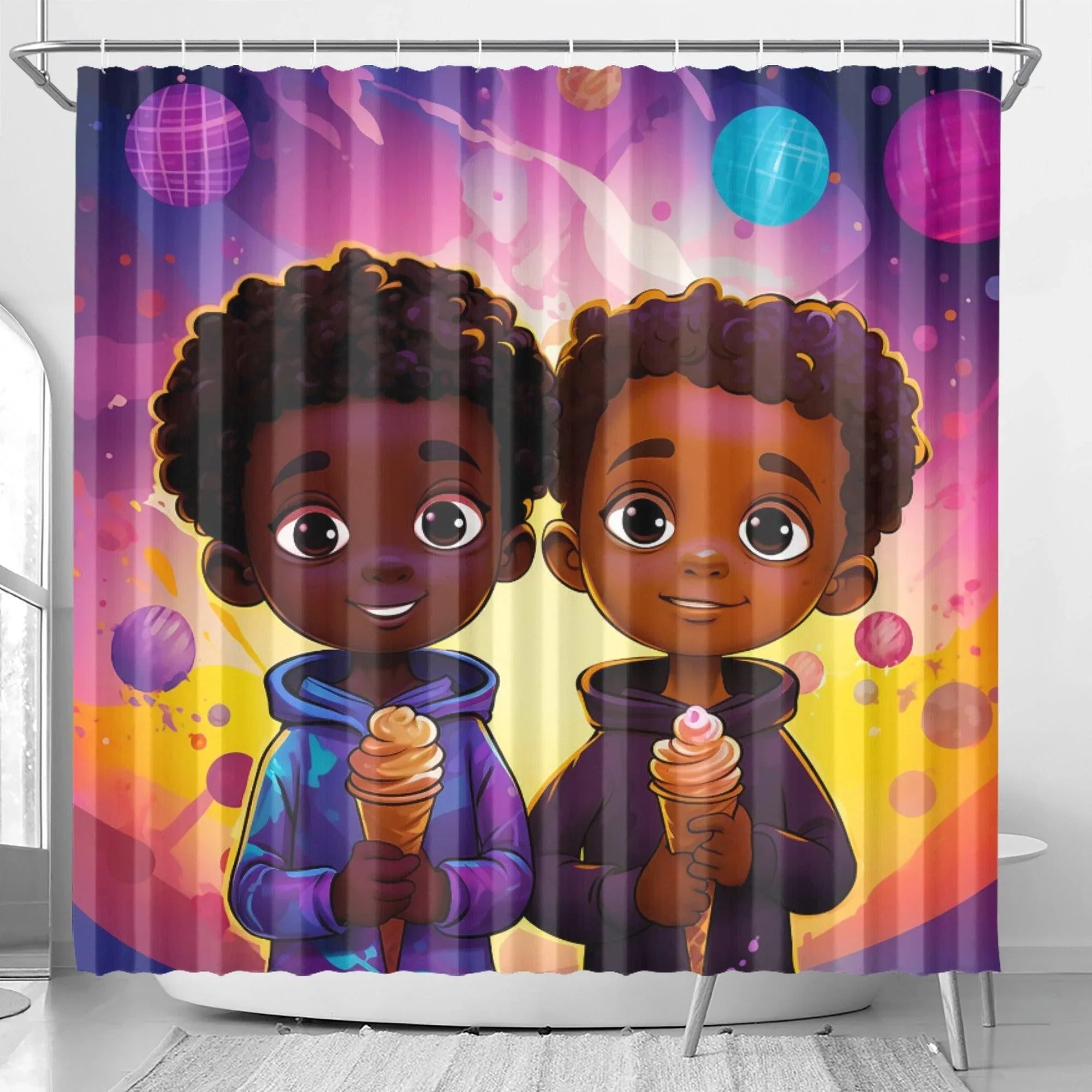MelanatedMe Best Friends Quest Shower Curtain - D'Sare 