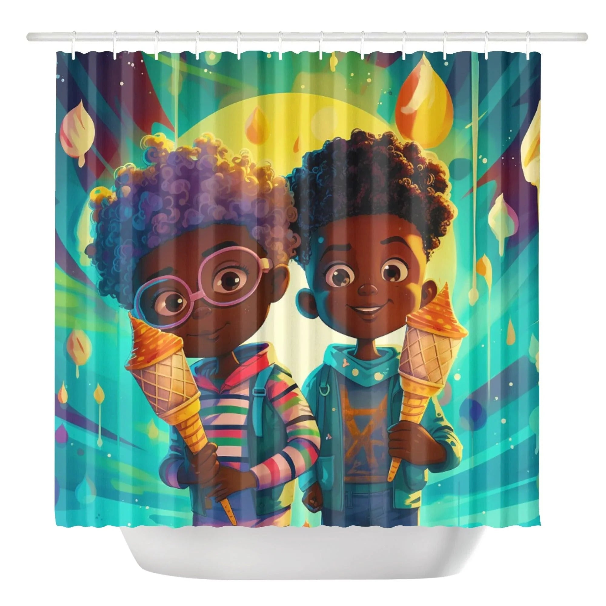 MelanatedMe By DSare Best Friends Shower Curtain - D'Sare 