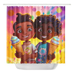 MelanatedMe Ice Cream Galaxy Quest Shower Curtain - D'Sare 