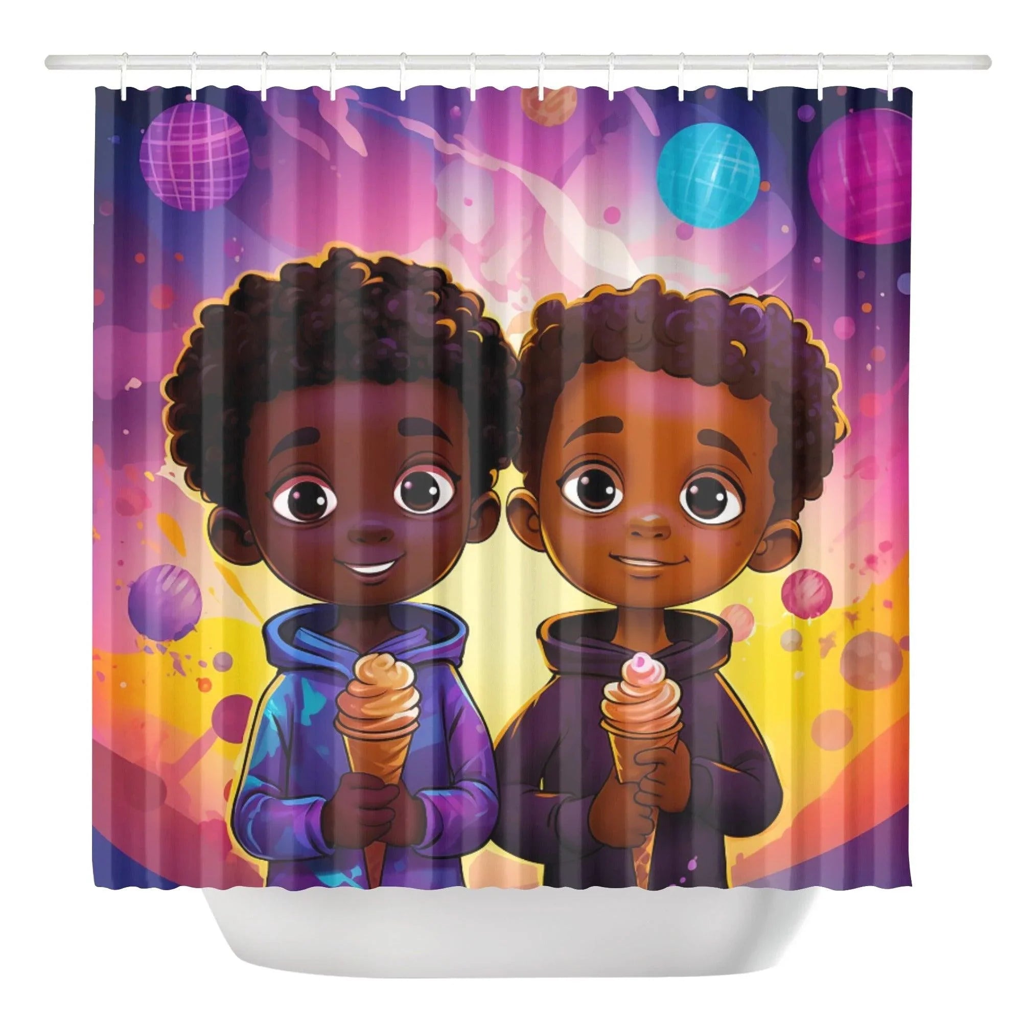 MelanatedMe Best Friends Quest Shower Curtain - D'Sare 