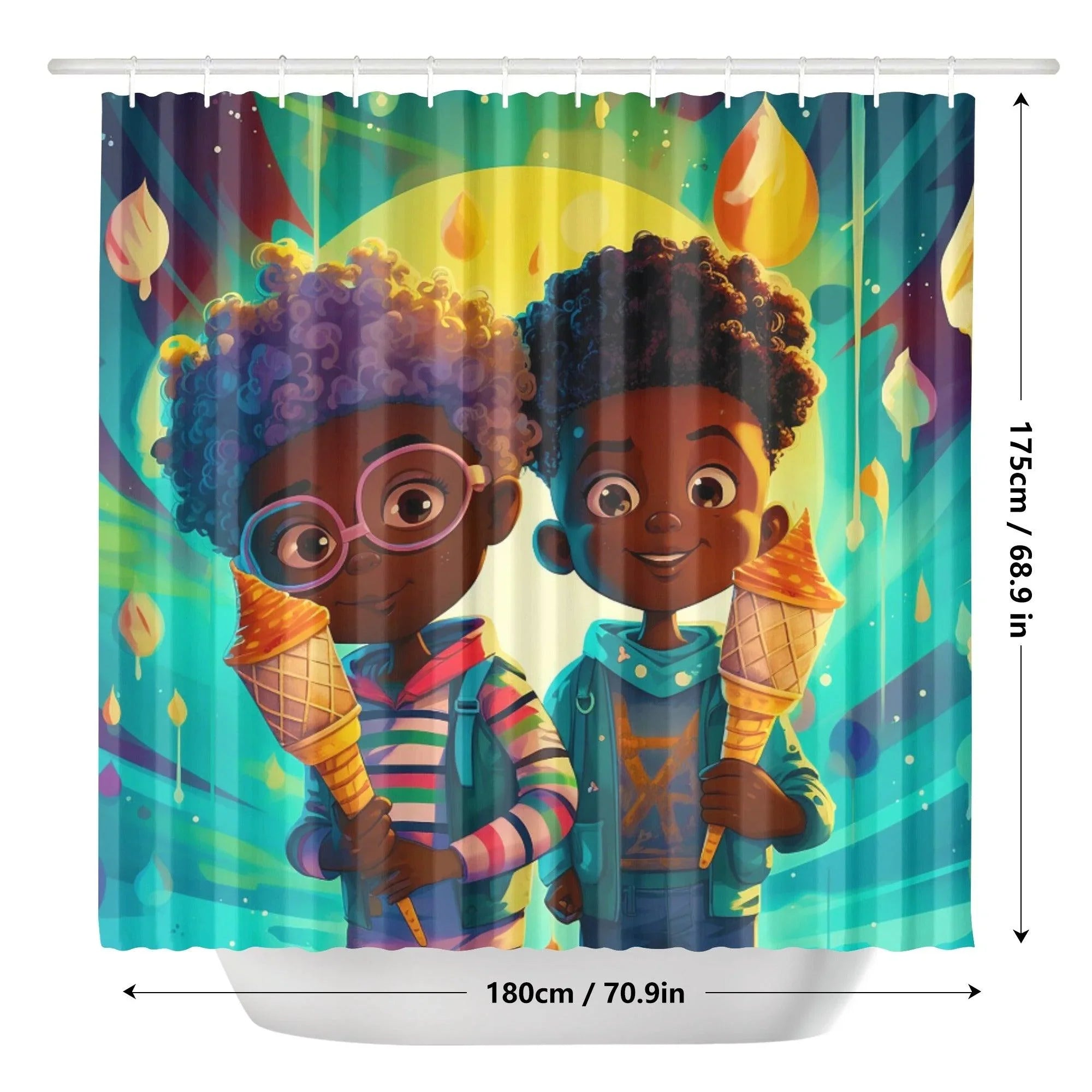 MelanatedMe By DSare Best Friends Shower Curtain - D'Sare 